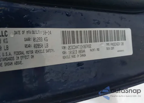 2014 Dodge Charger Police from USA, damaged, VIN 2C3CDXAT1EH367032